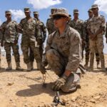 Die Nutzung von IED durch terroristische Gruppen ist ein weltweites Problem und nicht auf Gaza beschränkt. Hier trainieren Soldaten des U.S. Marine Corps ägyptische Militärangehörige, wie man mit einem einfachen Haken improvisierte Sprengsätze aufspürt.