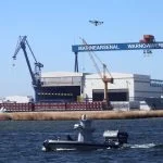 Das Marinearsenal Warnowerft ist zweifelsfrei ein zu schützender Bereich – Hier wurde im Rahmen der SeaSEC Challenge Weeks DATA2SEA neueste Technik erprobt – in allen Dimensionen.