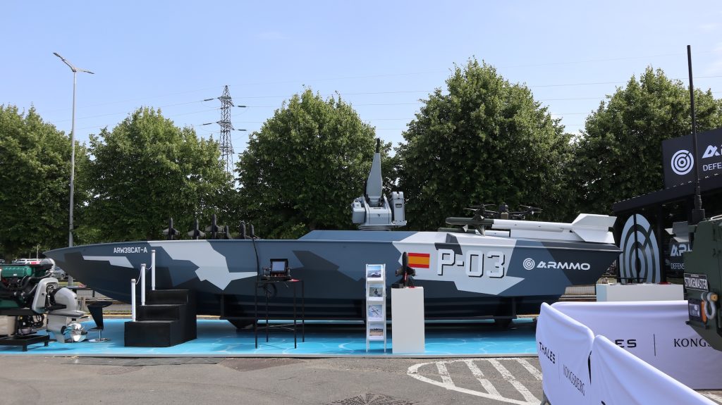 Ungewöhnlich: Ein unbemanntes Boot auf der Eurosatory: ARW39CAT-A von ARMMO aus Spanien.