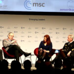 Das Panel zum Thema Kriegstüchtigkeit der Bundeswehr bis 2029 im Amerikahaus.