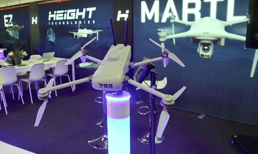 Die Martlet MI-1 von Height Technologies greift auch auf die Auterion-Software zurück. Sie wurde auf der Enforce Tac in Nürnberg vorgestellt.