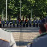 Armee in der Demokratie Paradeaufstellung.