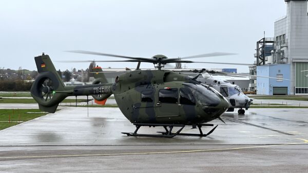 Der erste von bis zu 82 Airbus Helicopters H145M, der heute offiziell an die Bundeswehr übergeben werden konnte.