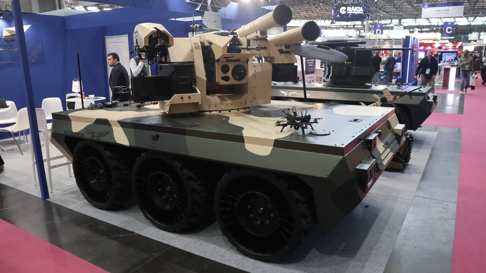 Eine Möglichkeit: Montage der Waffenstation SARP 120/M von Aselsan auf dem UGV Katica von HT Division.