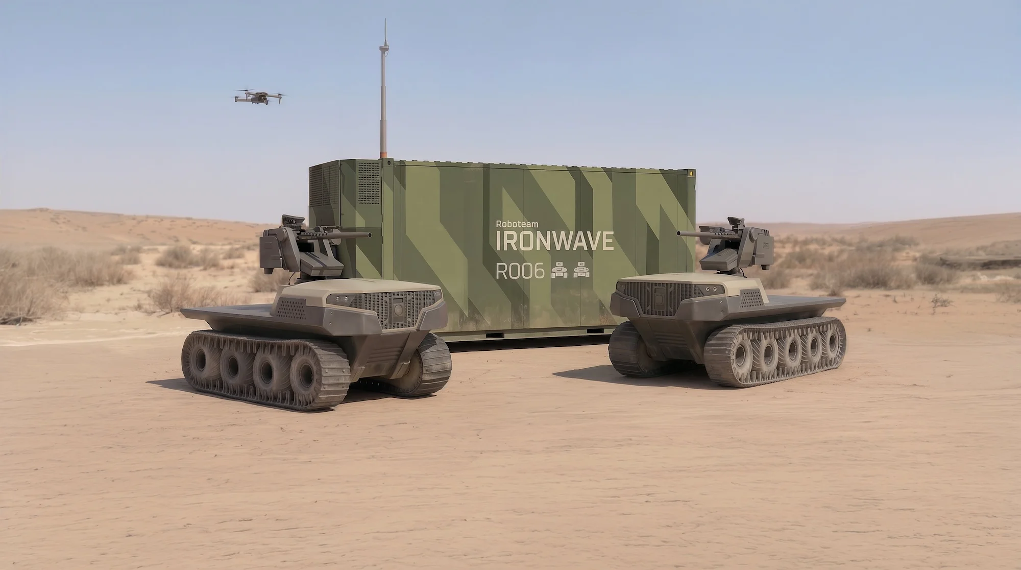 IRON WAVE ist ein robotisches Kampfsystem von Ondas, das vor den eigenen Fronttruppen operieren soll.