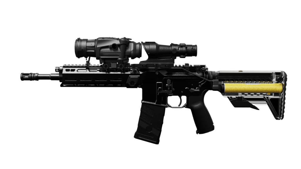 BOOST ist direkt in den Schaft integriert und bewahrt die natürliche Handhabung, das Visierbild und die Ergonomie beim Schießen.