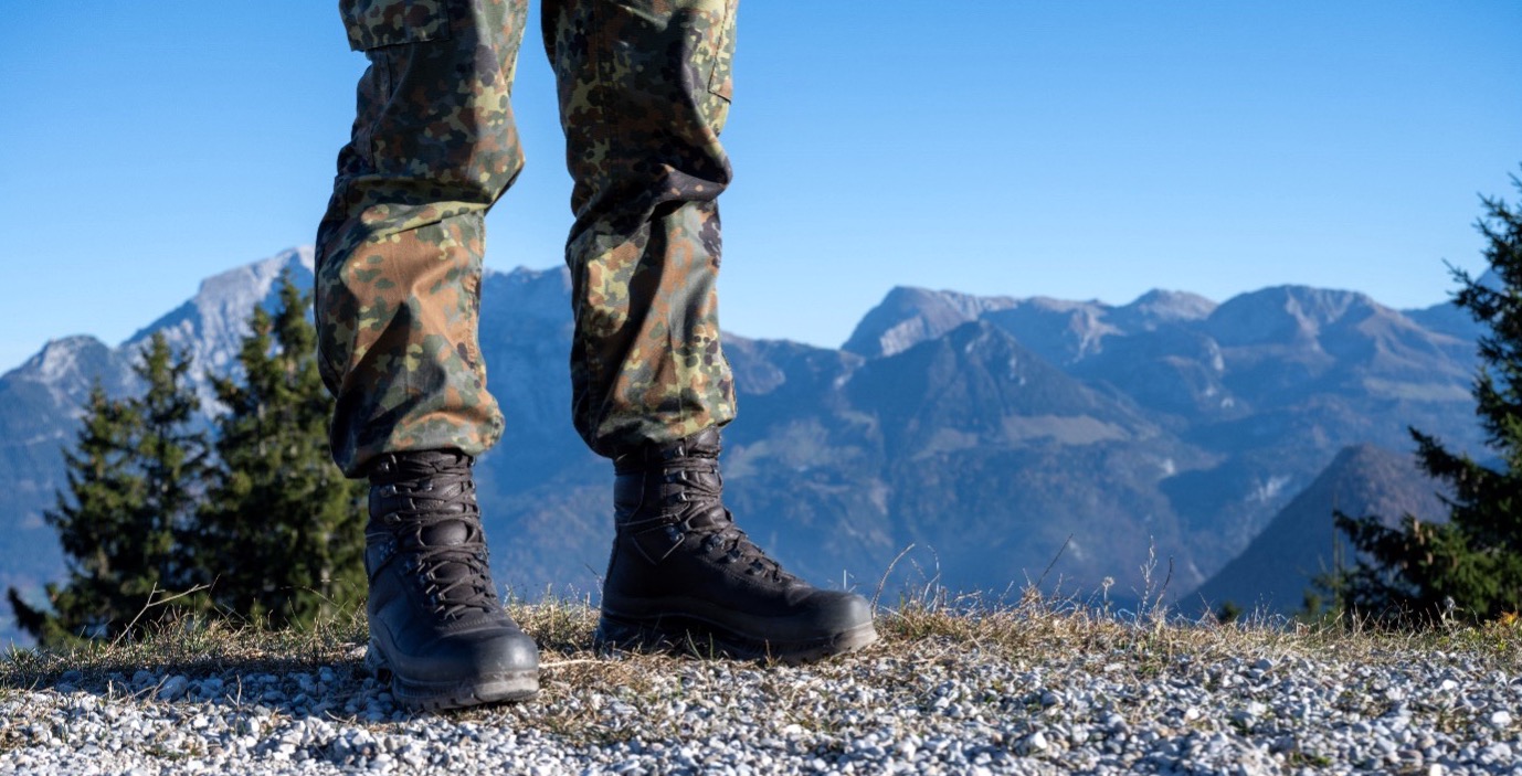 Im Gebirge musste sich der EXTRAGUARD-Kampfstiefel Nässe, Schnee, Kälte und Geröll stellen. (Foto- SaSch)