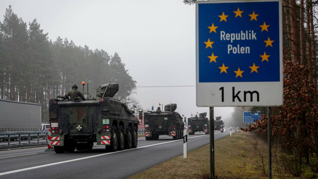 Im Rahmen der Übung Dragon 24 verlegt das Jägerbataillon 91 über Land von Deutschland über Polen bis nach Litauen Bundeswehr:Marco Dorow