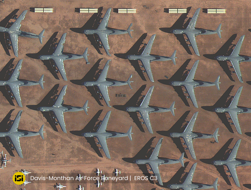 Die EROS-C-Konstellation von ISI liefert Bilder mit einer sehr hohen Auflösung von 30 cm, erhöhten Wiederholungsraten und schnellen Aufgabenzyklen.
