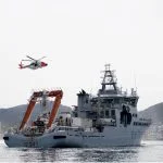 Das NATO Submarine Rescue System noch an Bord des Verlegeschiffes während der Übung RESCUEX East..