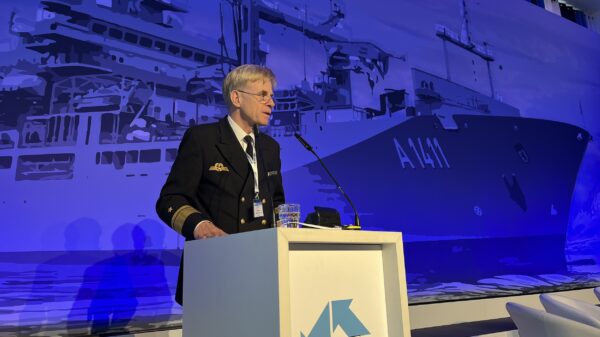 Konteradmiral Christoph Müller-Meinhard, Kommandeur Unterstützung und Abteilungsleiter Einsatzunterstützung im Marinekommando, gab heute beim Marine-Workshop der DWT Einblicke in die aktuellen Planungen.