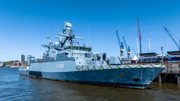 Wurde heute auf den Namen LÜBECK getauft: die fünfte Korvette der Klasse 130.