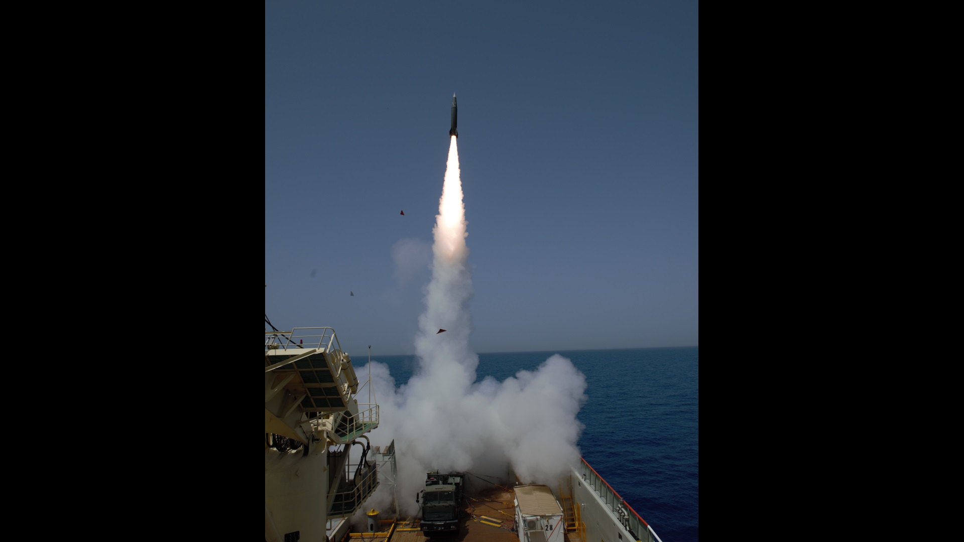 Teststart der Lora für Israels Marine.