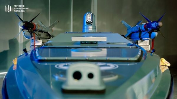 Die durch die Ukraine entwickelte Seedrohne Magura V7 ist mit Lenkflugkörpern zur Abwehr von Luftbedrohungen ausgestattet.