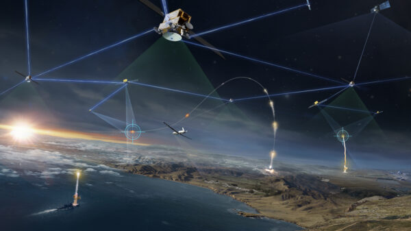 Die hybriden SATCOM-Lösungen von Northrop Grumman sind in einer Demonstration mit kommerziellen Internetanbietern im Weltraum verbunden, um ein stabiles Netzwerk in mehreren Umlaufbahnen und mit mehreren Konstellationen zu demonstrieren. (Grafik: Northrop Grumman)