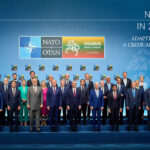 NATO-Jahresbericht: Offizielles Familienporträt der Staats- und Regierungschefs der NATO auf dem Gipfel von Vilnius. Vilnius, Litauen, Juli 2023.