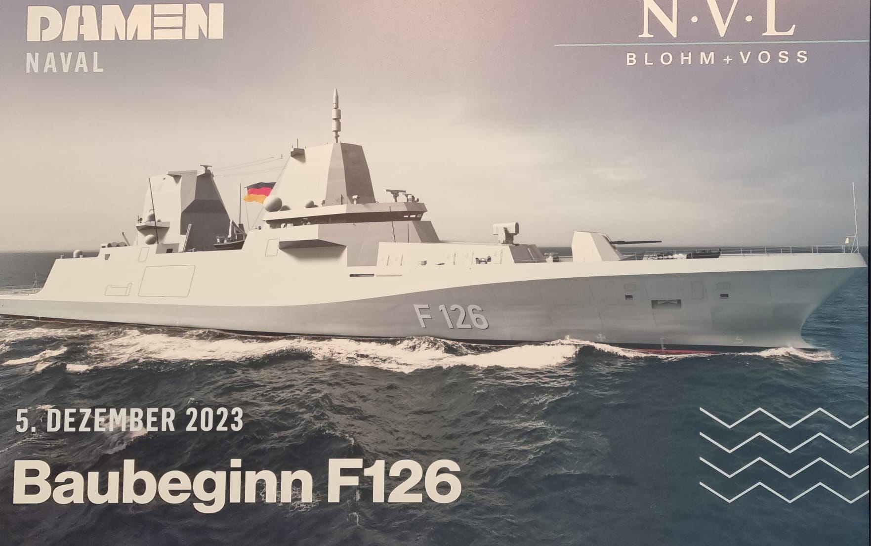 Mit dem Brennstart für die erste F126 begann gestern in Wolgast der Bau des aktuell größten Beschaffungsprojekts der Deutschen Marine.