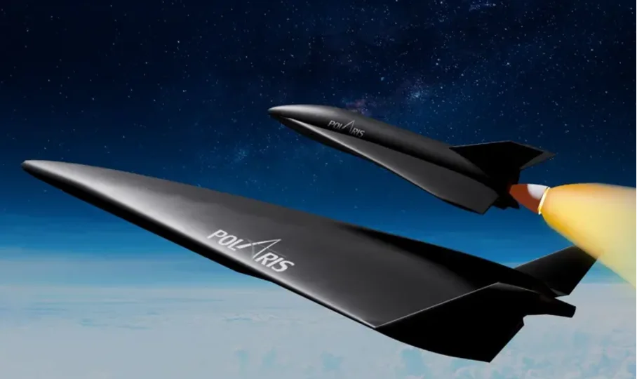 Zweistufiges und wiederverwendbares Hyperschall-Luftfahrzeug mit abwerfbarer Oberstufe als Raumgleiter von Polaris Spaceplanes.