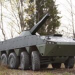 Patria NEMO Mörsersystem auf einem Landfahrzeug integriert. Bereist Mitte 2020 erprobt die U.S. Army eine solche Lösung. (Foto- Patria)