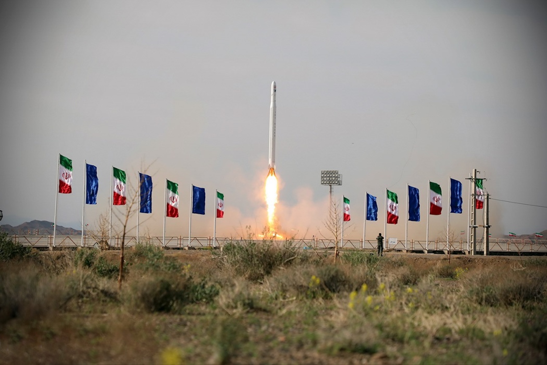 Erster Start einer Ghased am 22. April 2020. Das entsprechende Programm kann sowohl der Entwicklung von Satellitenkapazitäten als auch von Interkontinentalraketen für Nuklearwaffen dienen.