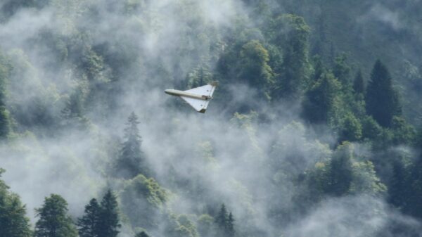 Zieldrohne des Typs Rheinmetall Delta B15 bei den Tests durch QinetiQ für die unbemannte Flugzieldarstellung (uFZD) der Bundeswehr.