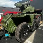 Das hybride CORNUS 6x6 UGV, Heckansicht.