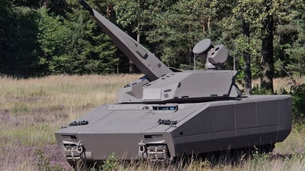Das Flugabwehrsystem Skyranger 35 von Rheinmetall.