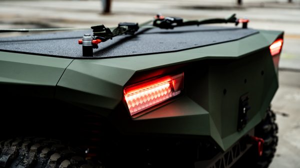 Ab morgen können die Besucher der Enforce Tac mit dem UGV MANDRILL den ersten Roboter von Quantum Systems begutachten.