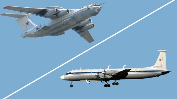 Abschuss: Möglicherweise von der Ukraine über dem Asowschen Meer abgeschossen: Flugzeug zur Luftraumübewachung vom Typ A-50 und "fliegender Gefechtsstand" Il-22.