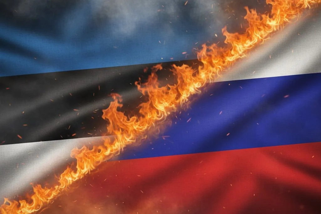 Grenzregion zwischen Estland und Russland bei Narwa