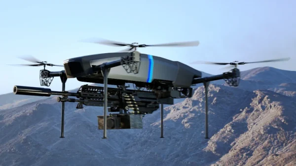 Fire Storm 250 ist ein gemeinsam von Israel Aerospace Industries (IAI) und Sig Sauer entwickelter Quadrokopter.