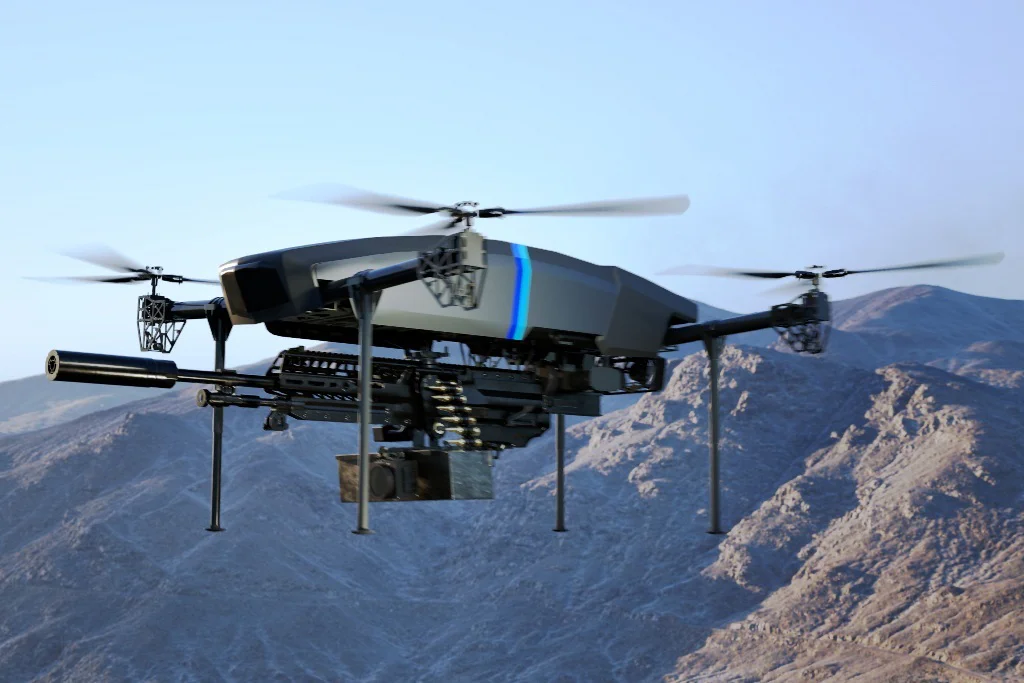 Fire Storm 250 ist ein gemeinsam von Israel Aerospace Industries (IAI) und Sig Sauer entwickelter Quadrokopter.