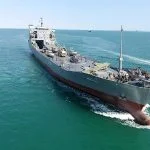 Die vom Iran wie die Shahid Mahdawi aus einem zivilen Containerschiff militärisch umgebaute Shahid Roudaki.