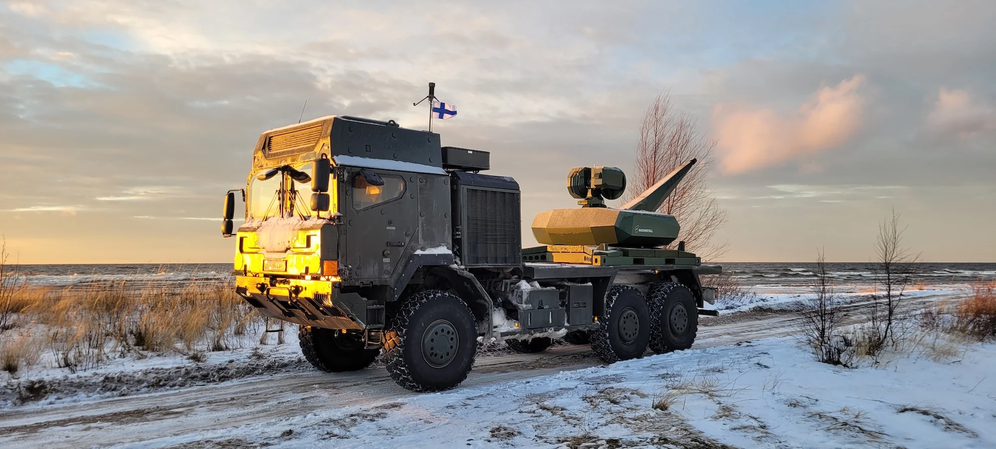 Der Skyspotter von Rheinmetall bei den GBAD Demo Days in Finnland.