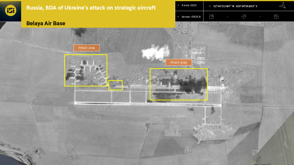 Israelische Satellitenbilder zeigen Treffer auf russischem Luftwaffenstützpunkt.