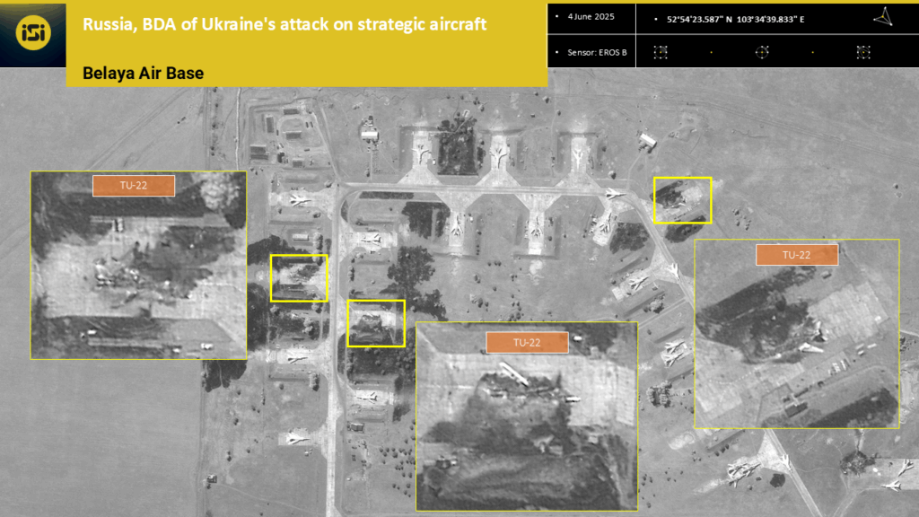 Israelische Satellitenbilder zeigen Treffer auf russischem Luftwaffenstützpunkt.