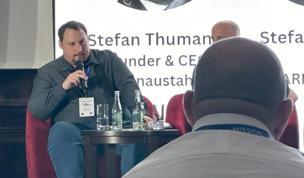 Donaustahl-Chef Stefan Thumann sprach auf der Mission 2044 in Berlin.