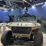 Das neue leichte Luftlandefahrzeug der deutschen Spezialkräfte, der TAHR, auf der diesjährigen Enforce Tac.