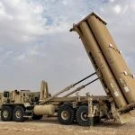 Raketenkrieg: Ein THAAD-Launcher der US-Armee im Einsatzgebiet des US-Central Command im Januar 2024. Eine Reihe von US-THAAD-Abschussgeräten wurde von Südkorea in den Nahen Osten verlegt, um einer möglichen Verschärfung der iranischen Raketenbedrohung entgegenzuwirken.