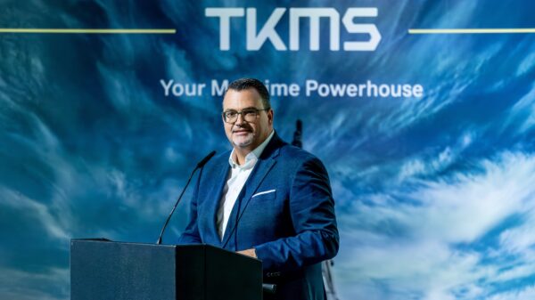 TKMS-CEO Oliver Burkhard auf dem Capital Markets Day.