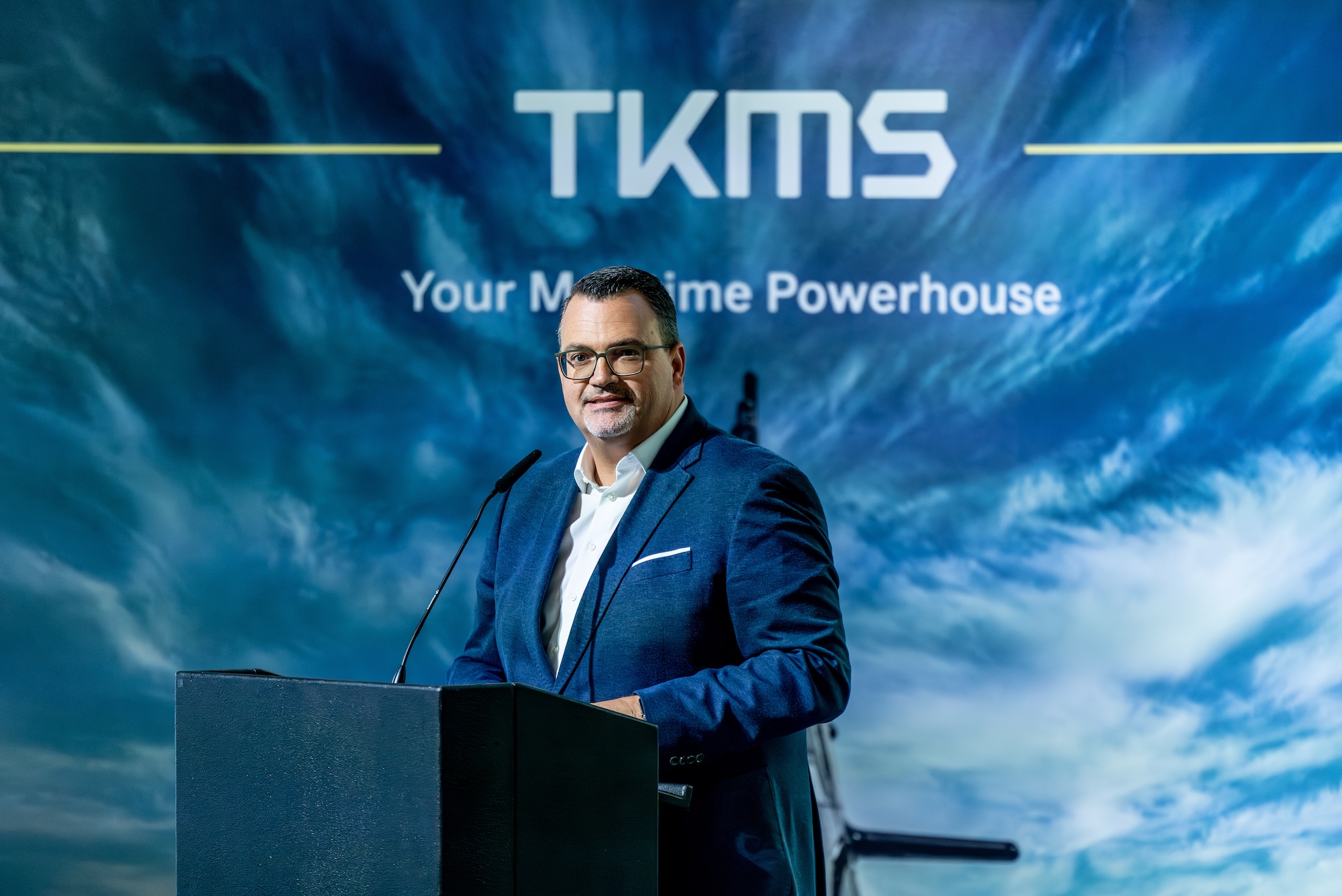 TKMS-CEO Oliver Burkhard auf dem Capital Markets Day.