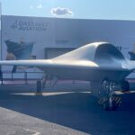 Die Kampfdrohne UCAS von Dassault auf der Paris Air Show 2025.