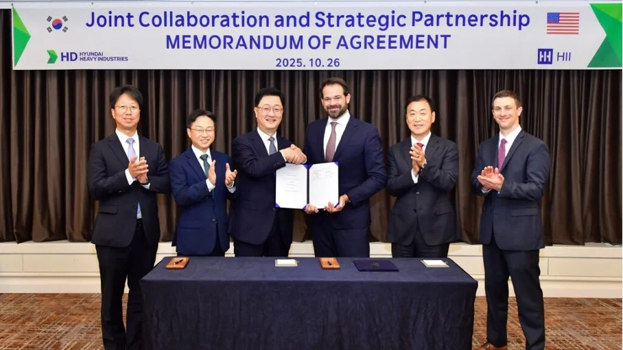HD Hyundai Heavy Industries: Unterzeichnung der Kooperationsvereinbarung. (Foto- HII)