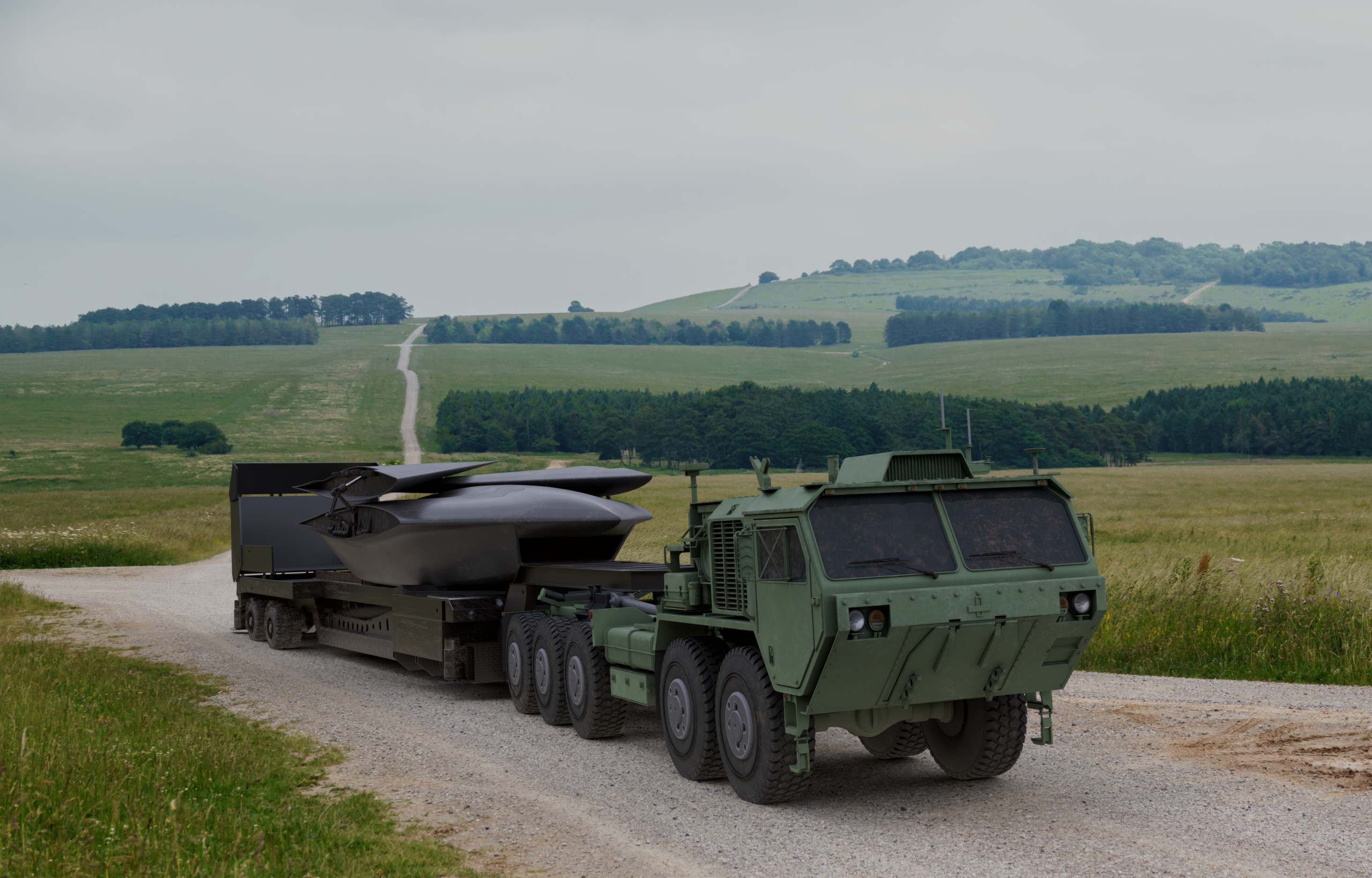 An Land lääst sich der X-BAT mit einem Lkw transportieren – inklusive Startrampe.