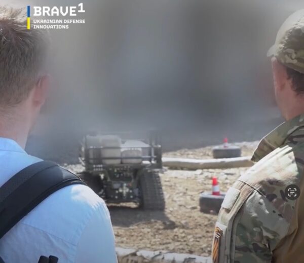 Der Roboter Ziesel von Diehl Defence bei der durch Brave1 organisierten Erprobung durch Soldaten der Ukraine, in der Ukraine.
