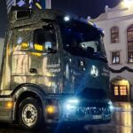 Elektro-Lkw: e-zapft is! Mercedes-Benz eActros 600 beliefert Münchner Oktoberfest mit rund 82.000 Litern Bier und frischen Wiesnbrezn.