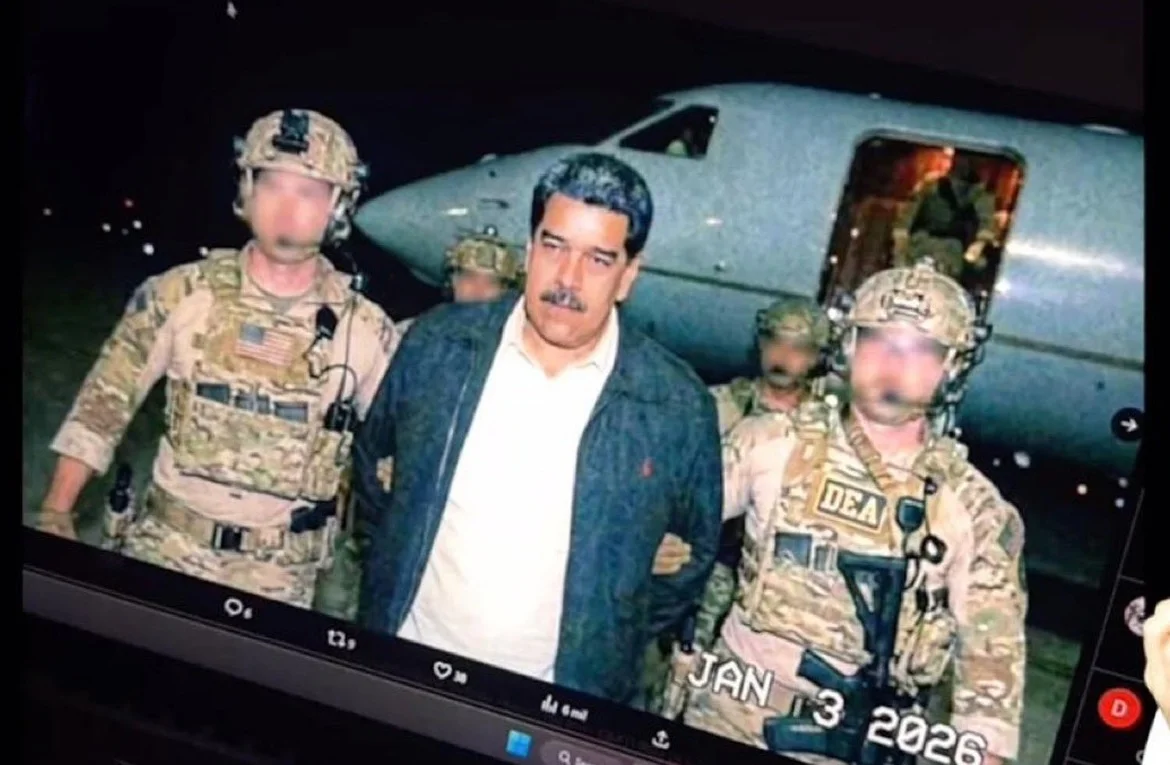Venezuela: Ein auf sozialen Medien geteiltes KI-Bild soll Präsident Maduro nach seiner Gefangennahme durch US-Spezialkräfte zeigen.