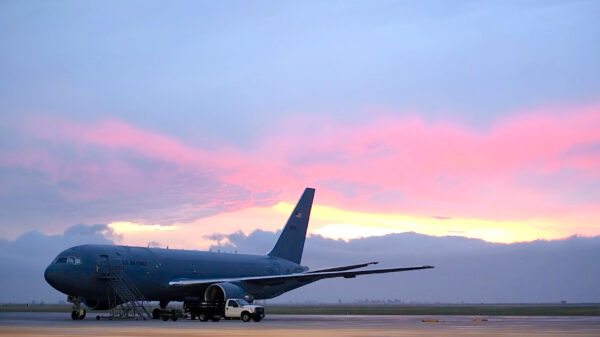 Ein Boeing KC-46A Pegasus Tankflugzeug der U.S. Air Force.