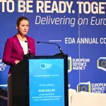 Kaja Kallas sprach beim Jahrestreffen der EDA 2026.