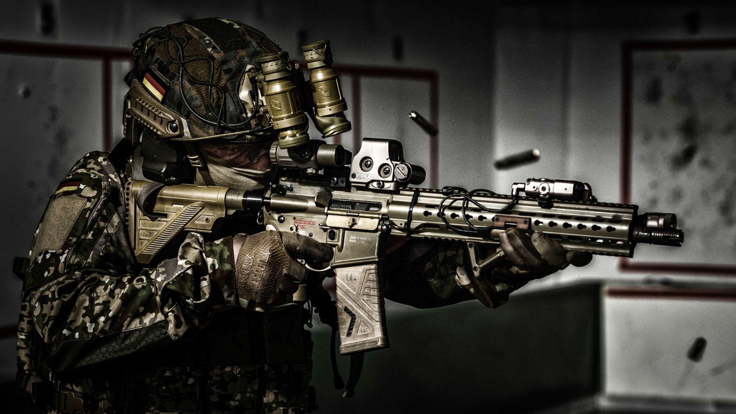 Hier zu sehen das Sturmgewehr G95K für die Spezialkräfte, das bereits in die Bundeswehr eingeführt wurde.